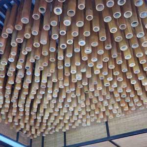 Бамбук - оформление потолка.